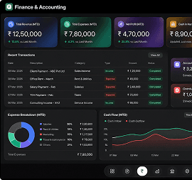 Finance & Accounting dashboard
